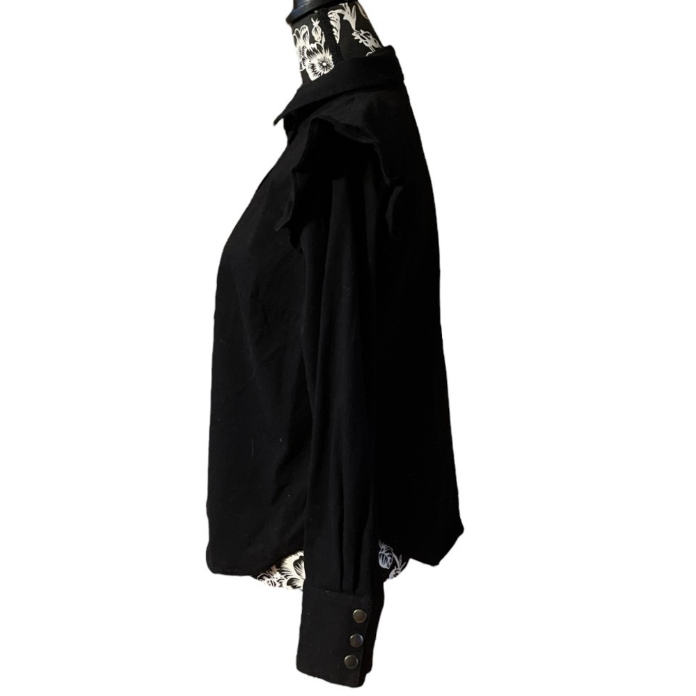 Bar III Ruffle Shoulder Blouse - Picture 3 of 8